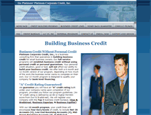 Tablet Screenshot of platinumcorporatecredit.com